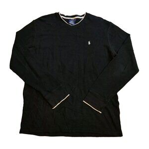 Polo Ralph Lauren Sleepwear Shirt Mens Large Black Stretch Casual Lightweight